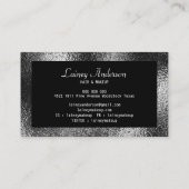 高級シンプルトレンディーフェイク金属銀箔 名刺 (裏面)