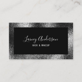 高級シンプルトレンディーフェイク金属銀箔 名刺