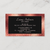 高級シンプルトレンディー金フェイク属バラ金ゴールド箔 名刺 (裏面)