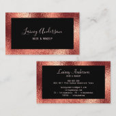 高級シンプルトレンディー金フェイク属バラ金ゴールド箔 名刺 (正面/裏面)