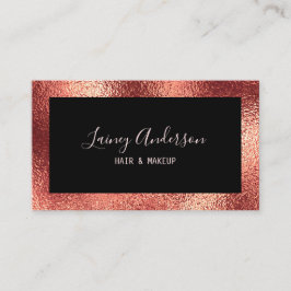 高級シンプルトレンディー金フェイク属バラ金ゴールド箔 名刺