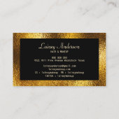 高級シンプルトレンディー金フェイク属金ゴールド箔 名刺 (裏面)