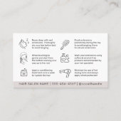 高級シンプルヘアの気に後の拡張気に管 名刺 (裏面)