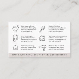 高級シンプルヘアの気に後の拡張気に管 名刺