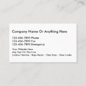 高級シンプルロックスミス名刺 名刺 (裏面)