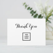 高級シンプル予算ビジネスロゴ サンキューカード (スタンド正面)
