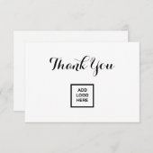 高級シンプル予算ビジネスロゴ サンキューカード (正面/裏面)