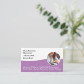 高級シンプル爪、 ネイルマニキュア美しい名刺 名刺 (スタンド正面)