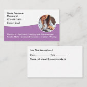 高級シンプル爪、 ネイルマニキュア美しい名刺 名刺 (正面/裏面)