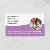 高級シンプル爪、 ネイルマニキュア美しい名刺 名刺 (正面)