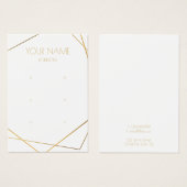 高級シンプル金ゴールド幾何学的イヤリングディスプレイカード (正面&裏面)