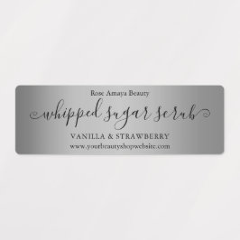 高級シンプル銀グラデーション水平 ラベル