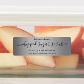 高級シンプル銀グラデーション水平 ラベル (貼付)