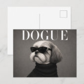 高級シーズー犬の肖像画 ポストカード (正面/裏面)