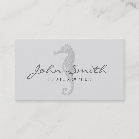 高級シーホース写真家名刺 名刺 (正面)