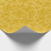 高級シームレスな金色のフローラ壁紙 ラッピングペーパー (角)