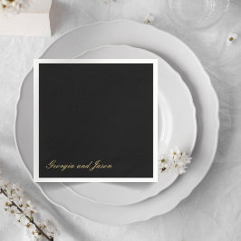 高級スタイリッシュモダンスタイル結婚紙 スタンダードカクテルナプキン