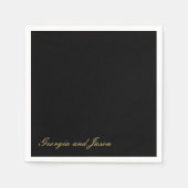 高級スタイリッシュモダンスタイル結婚紙 スタンダードカクテルナプキン (正面)