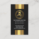 高級スタイリッシュ輝く金箔運転手 名刺 (裏面)