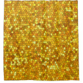 高級ステンドグラス金ゴールド シャワーカーテン (正面)