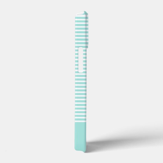 高級ストライプハートモノグラムのトレンディー Case-Mate iPhoneケース (裏面 / 右)