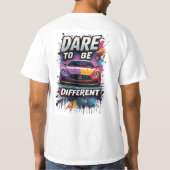 🔥 高級スポーツカーの落書きモチベーションスタイル Tシャツ (裏面)