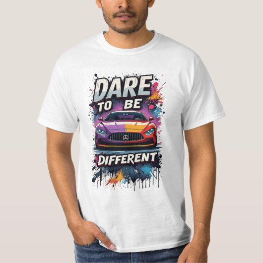 🔥 高級スポーツカーの落書きモチベーションスタイル Tシャツ (正面)