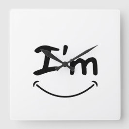 高級スマイル壁時計 スクエア壁時計