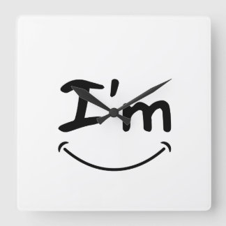 高級スマイル壁時計 スクエア壁時計