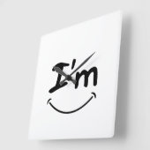 高級スマイル壁時計 スクエア壁時計 (傾斜)