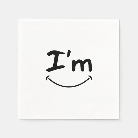 高級スマイル紙ナプキン スタンダードカクテルナプキン (正面)