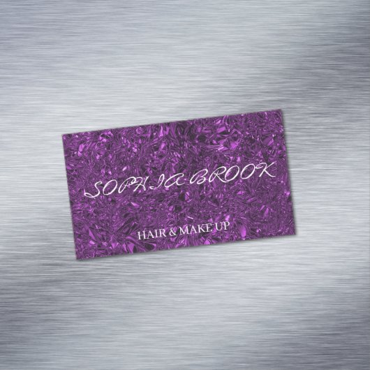 高級スミパーソナライズされたレ粉砕箔 マグネット名刺 (インサイチュ)