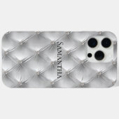高級ソフトグレー フェイクベルベット Case-Mate iPhoneケース (裏面 (横))