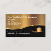 高級タイトルカンパニー金ゴールドハウスビジネスカード 名刺 (正面)