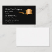 高級タイトル会社モダン 名刺 (正面/裏面)