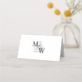 高級タイポグラフィ結婚座席表 プレイスカード (裏面)