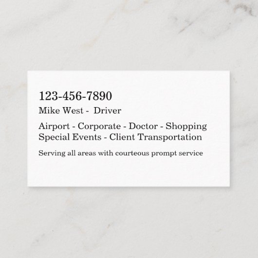 高級タクシーサービスラグジュアリー交通 名刺 (裏面)