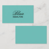 高級ティール（緑がかった色） 名刺 (正面/裏面)