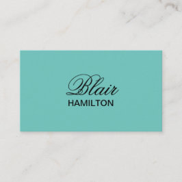 高級ティール（緑がかった色） 名刺