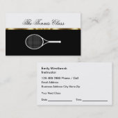 高級テニスレッスンアポイントメント名刺 名刺 (正面/裏面)