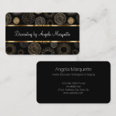 高級デザイナー及びデコレーター用名刺 名刺 (正面/裏面)