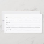 高級デザインギフト証明書ゴールデンプラントルーツ サンキューカード (裏面)