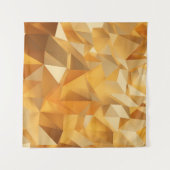 高級デザインモダン金ゴールドポリゴン背景3d re タペストリー (正面(横))