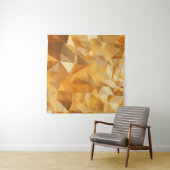 高級デザインモダン金ゴールドポリゴン背景3d re タペストリー (インサイチュ(横))