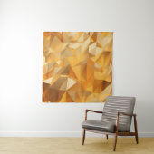 高級デザインモダン金ゴールドポリゴン背景3d re タペストリー (インサイチュ)