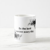 高級デザインユニーク、意味に満ちた言葉 コーヒーマグカップ (中央)