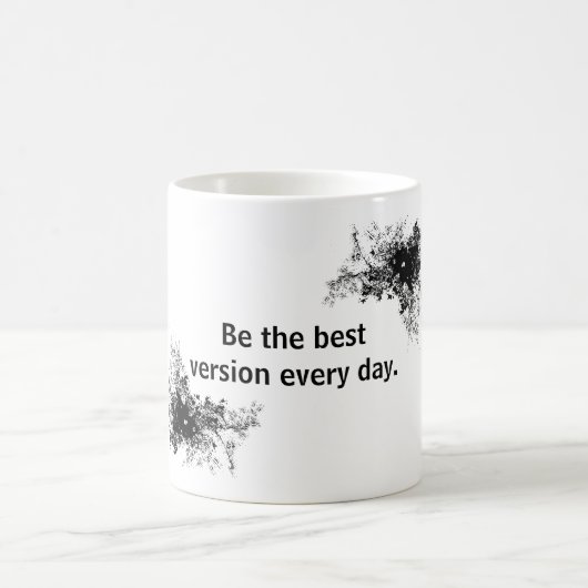 高級デザインユニーク、意味に満ちた言葉 コーヒーマグカップ (中央)
