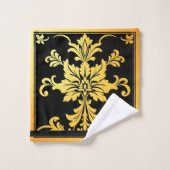 高級トレンディーエレガントフローラ バスタオルセット (ウォッシュタオル)