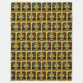 高級トレンディーエレガントフローラ フリースブランケット (正面)