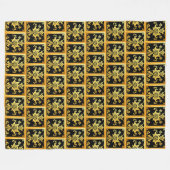 高級トレンディーエレガントフローラ フリースブランケット (正面(横))